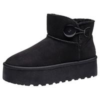 人本雪地靴棉鞋女2025冬季女款加绒加厚保暖增高厚底东北鞋子