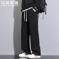 马克华菲 男春秋季直筒休闲裤