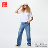 UNIQLO 优衣库 女装宽松直筒牛仔裤 480741 加长款81.5cm