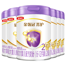 金领冠 伊利金领冠菁护2段6-12个月乳铁蛋白800g*6罐官方较大婴儿牛奶粉