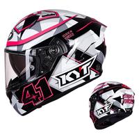 KYT NF-38 摩托车头盔 黑黄红 S码