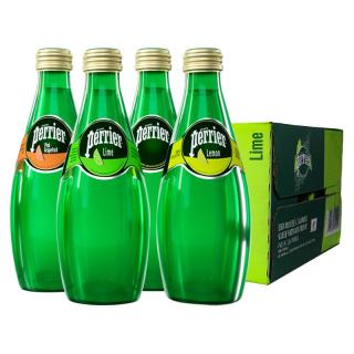 法国Perrier巴黎水柠檬味青柠味苏打气泡水330ml*5 超值特惠【原味】330ml*5瓶