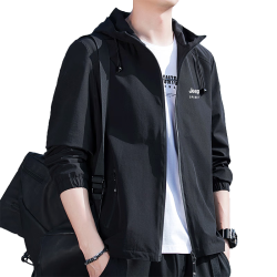 Jeep 男士夹克 Q-GKJP1208ZY 黑色 XL
