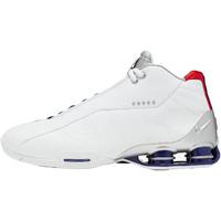 NIKE 耐克 Shox BB4 QS 男士篮球鞋 CD9335-100 白色/庭紫/大学红/金属银 38.5