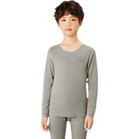 三枪内衣套装儿童秋冬A类男童睡衣无痕吸湿男孩保暖内衣打底秋衣秋裤 浅灰 130-140 适合身高125-145厘米 45-