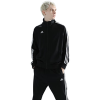adidas 阿迪达斯 夹克男春季运动外套经典三条纹防风运动服 黑/白 XL