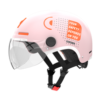 Smart4u 3C认证电动车头盔男女款夏季电瓶车摩托车安全帽反光轻便透气半盔 MH12（KJ-001）新潮粉 均码