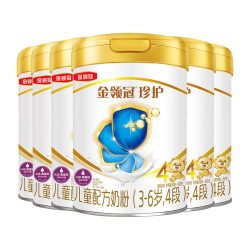 金领冠 yili 伊利 金领冠婴幼儿奶粉珍护4段900g×6罐3-6周岁儿童配方奶粉