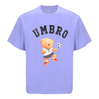 Umbro/茵宝 情侣款运短袖纯棉小熊系列印花夏季透气男式T恤 浅紫 L