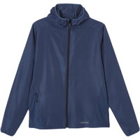 迪卡侬(DECATHLON) 运动外套男秋户外速干跑步训练防雨连帽上衣防风衣男RUNM 蓝色(新老款随机发货) M
