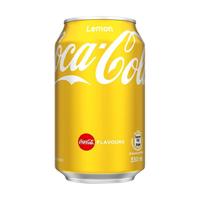 8罐香港版进口可口可乐 Coca-Cola柠檬味可乐无糖可乐碳酸饮料汽水易拉罐装
