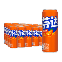 芬达 Coca-Cola 可口可乐 经典汽水碳酸饮料 330ml*24罐 芬达 330ml*24罐