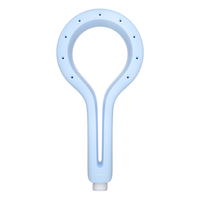 法恩莎（FAENZA） 淋浴花洒喷头 增压手持花洒淋浴套装浴室莲蓬头淋浴 FE48H101PN蓝色镂空·细雾增压