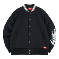 Dickies 男女款棒球服夹克 DK008131 黑色 00S