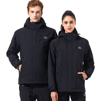 Mizuno 美津浓 户外夹克外套男女三合一两件套抓绒保暖防风登山服 RTA2CE2640