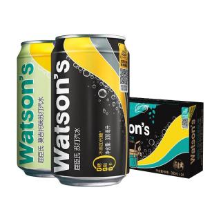 屈臣氏 watsons苏打水混合装(原味20+莫吉托4)330ml*24罐装气泡水碳酸饮料