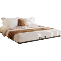 天坛家具 TIANTAN 床 悬浮床无床头实木床奶油风主卧双人感应灯网红婚床 铁架带灯悬浮床+20cm弹簧床垫 1500*2000mm