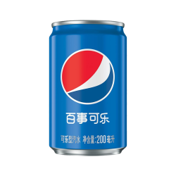 百事 可乐碳酸汽水200ml*10罐迷你罐原味装听装经典饮料饮品汽水 原味百事可乐200ml*10罐