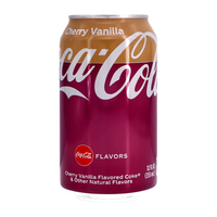 可口可乐（临期）美国进口Coca-Cola汽水原味樱桃香草味碳酸饮料355ml 美国可乐香草樱桃味355mlx12支