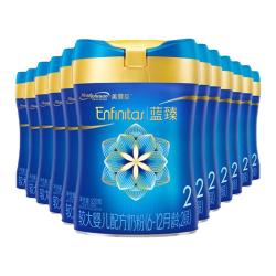 美赞臣 蓝臻2段6-12月乳铁蛋白婴幼儿配方牛奶粉820g*12罐