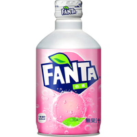 可口可乐 Coca-Cola日本原装进口饮料FANTA芬达白桃果味汽水子弹头瓶身300ml碳酸饮料 *24罐