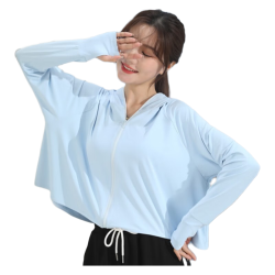 猫人 防晒衣 短款宽边帽檐防晒服
