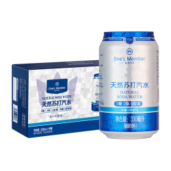 1号会员店（One's Member）天然苏打汽水 富含多种矿物质 330ml*18瓶