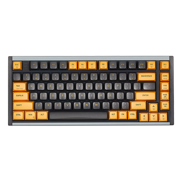 黑峡谷 i2 机械键盘 有线热插拔 铝合金机身 RGB 83键PBT键帽 幻境灰快轴