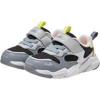 基诺浦 男女童鞋机能鞋23年秋季1-5岁宝宝学步鞋 GY1480 白色/深蓝/灰色