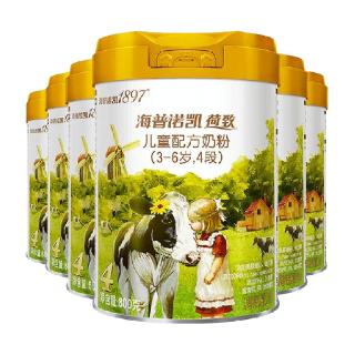 海普诺凯1897 荷致儿童学生进口配方牛奶粉4段(3-6岁)800g*6罐