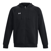 安德玛（UNDERARMOUR）秋冬Rival男子抓绒训练运动连帽外套1379767 黑色001 XXL