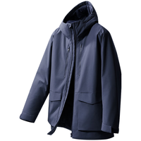 京东京造 连帽羽绒服夹克男加厚冬保暖 藏青色 L(175/96A)