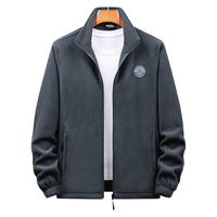 雪中飞 SNOWFLYING秋冬抓绒开衫外套户外摇粒绒男士休闲立领夹克 877灰色 XL