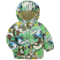 巴拉巴拉男童羽绒服女童外套三防2023冬童装儿童萌趣面包服潮 绿色调-三防面料-00344 80cm