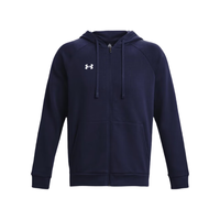 安德玛(UNDERARMOUR)秋冬Rival男子抓绒训练运动连帽外套1379767 深蓝色410 M