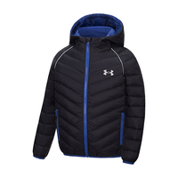 安德玛 UNDER ARMOUR 男童羽绒服连帽儿童外套童装中大童保暖上衣百搭