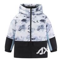雪中飞童装儿童羽绒服男童羽绒服外套中大童女童水墨印花洋气羽绒服 迷彩花