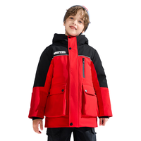 雪中飞 SNOWFLYING 儿童羽绒服男女童中大童工装拼接加厚羽绒服黑色170cm