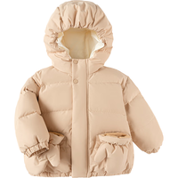 巴拉巴拉男童羽绒服女童外套三防2023冬童装儿童萌趣面包服潮 卡其-三防面料-50617 120cm