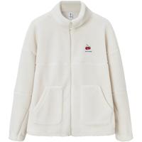 ANTA安踏×kirsh联名款丨小樱桃羊羔绒外套女加绒厚上衣女保暖 芡石白-1 S(适合女160)