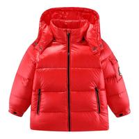 雪中飞 SNOWFLYING kids童装儿童羽绒服2023亮面中大童女童短男童羽绒服冬