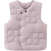 乖奇熊三防婴儿羽绒服冬季马夹背心宝宝轻薄白鸭绒保暖马甲外套