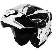 RYMIC R935摩托车头盔双镜片揭面盔四季跑盔秋冬保暖帽男女 R935黑灰飞翼 2XL【60-61CM】