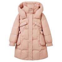 儿童羽绒服女童中长款2023洋气女孩冬季女大童童装巴拉外套