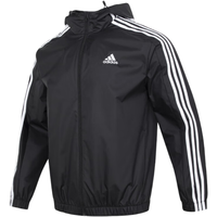 阿迪达斯 (adidas)外套男装 2023户外跑步运动服透气休闲服针织宽松防风夹克男 HE9915-防风速干-晒图退10 M 135-155斤