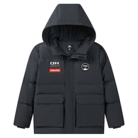 ANTA安踏儿童羽绒服男童装2023冬加厚保暖抗寒舒适防风 梦幻黑/晨光橙-5 140cm