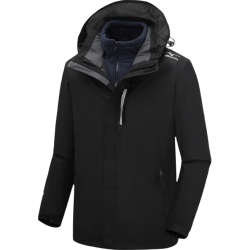 美津浓 三合一防风防水 黑色 2XL 冲锋衣