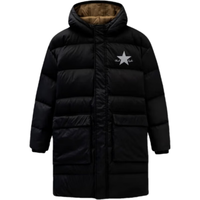 Converse匡威童装男童中长款加厚羽绒服儿童外套CNVB-HO-F072 正黑色 150/72