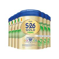 Wyeth惠氏金装2段奶粉港版900g*6婴幼儿牛奶粉宝宝