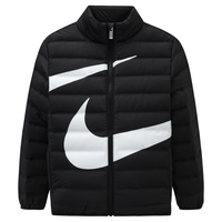NIKE  耐克童装男女童高领大LOGO羽绒服儿童保暖上衣 正黑色 110/52(4)